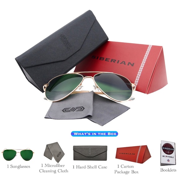 🇺🇸100% Real Glass GREEN Classic GOLD frame Aviator Sunglasses Men/Women 60mm - Picture 14 of 14